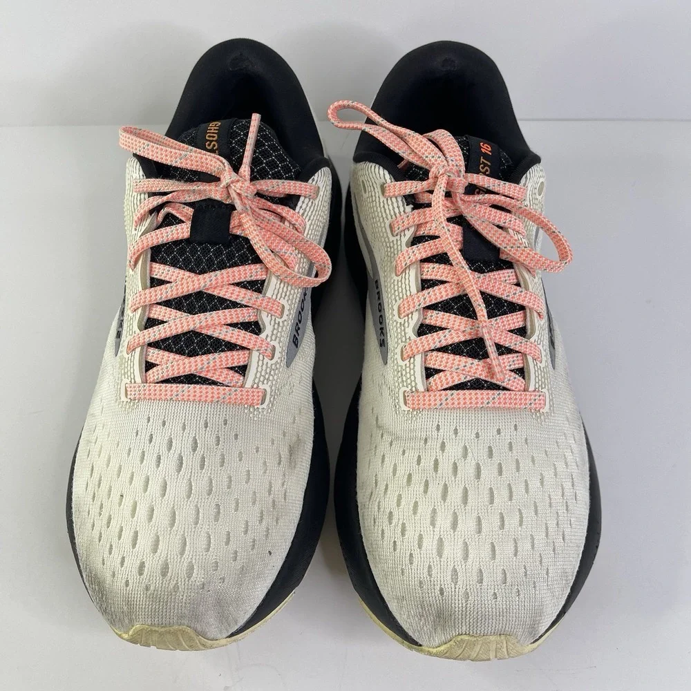 Brooks Women's  Ghost 16 1104181D157 White Running Shoes Sneakers Size 8.5